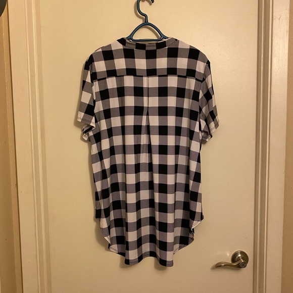 Cato Black and White Plaid Shirt - Picture 3 of 7